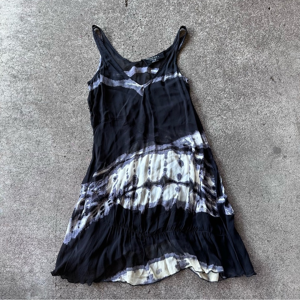 Ultimate Miks Monochrome Sleeveless Sheer Mini Dress
